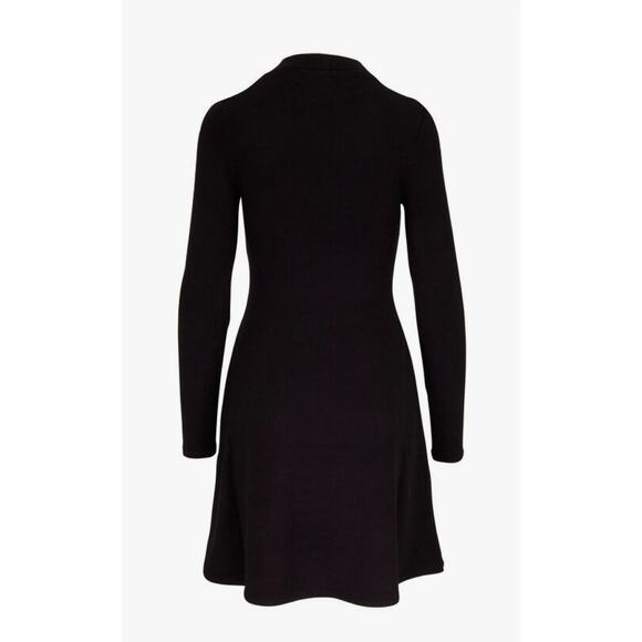 Vince Long Sleeve Mock Neck A Line Sweater Dress Black V878484146-001BLK XS NEW - Picture 8 of 9